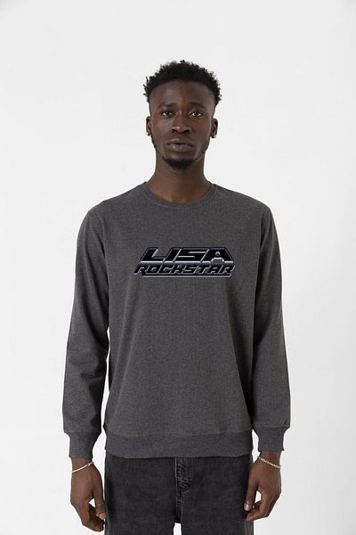 Tshirthane Ανδρικό φούτερ Lisa Rockstar Smoked 2ip