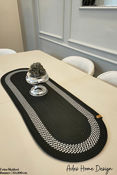 ADES HOME DESİGN Jüt, Runner, Amerikan Servisi, Supla, Masa Örtüsü, Sehpa Ört...