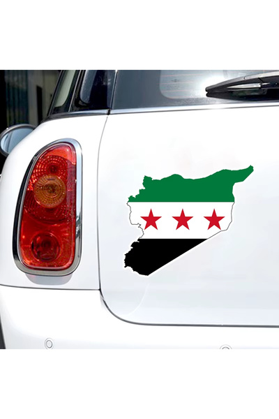 TSC علم سوريا الجديد للزجاج الخلفي مقاس 20 سم