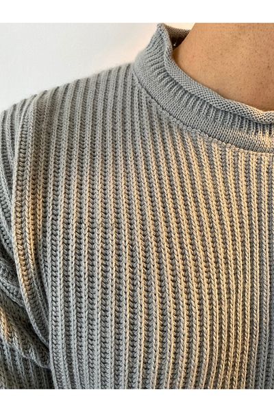 bonnline Sosis Collar Knitted Oversized Sweater