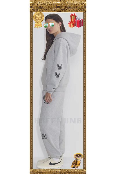 HOFFNUNG Atheltic Star Girl Hoffnung Hooded Sweatshirt Set - 3 Yarn Full Hoodie