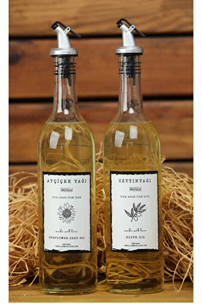 2pcs 750ml Transparent Dripless Sunflower Oil Olive Oil Bottle Oil Canister