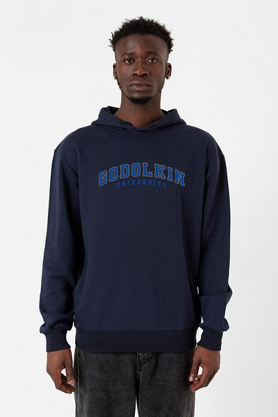 Tshirthane Ανδρική κουκούλα 3ip Letter του Godolkin University Navy Blue