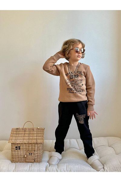 YİGİT BUTİK Yigit Boutique Bottom Bottom Set с щампи за момче