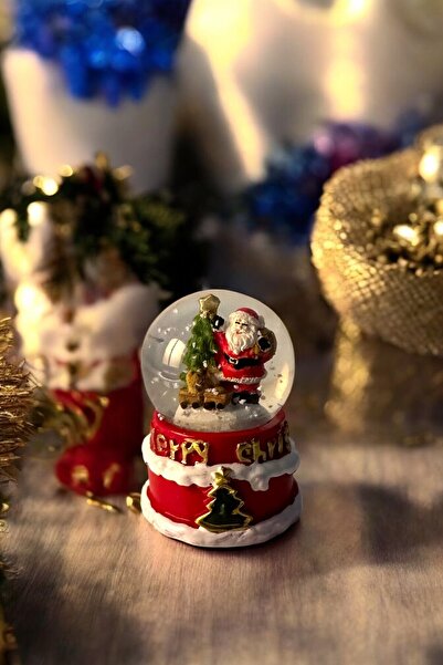 Saltos Noel Baba Çam Ağacı Kar Küresi Ve Led Işıklı Fanus Yılbaşı Seti Hediyesi Yılbaşına Özel Hediye Seti