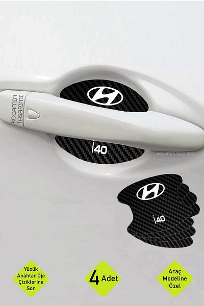 Kocamın Tasarımı بدلة حماية داخلية من الكربون مضادة للخدش ومضادة للخدش، مناسبة لطراز Hyundai i40 مع حروف i40