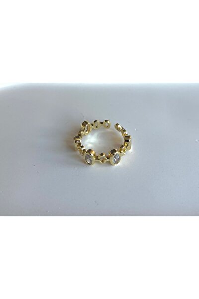 LUZ Oval Baget Taşlı Ayarlanabilir Yüzük