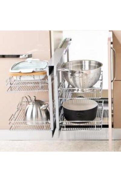 Gürçay Çağdaş Tam Açılım Tezgah Altı Kör Köşe Sepeti