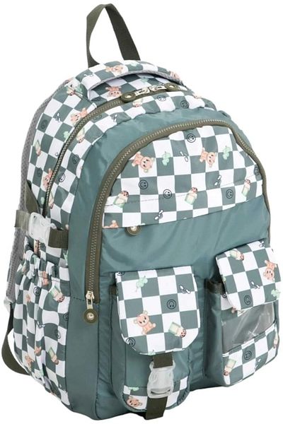 Uniquetrenders Unisex Waterproof Checkered Colorful School Bag Backpack