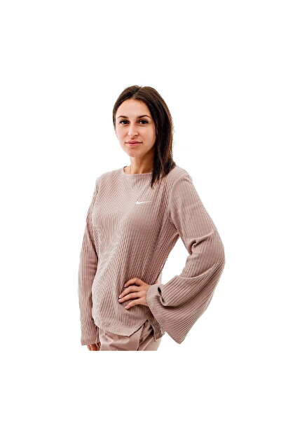 Nike Спортивний одяг Ребристий джерсі з довгими рукавами Kadın Tişört DV7866-272