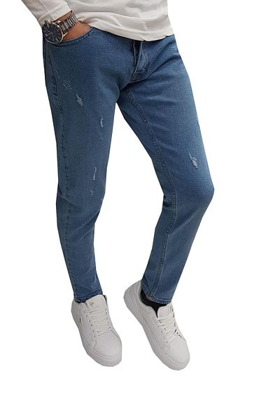 DENİM LONİ A.Blue Slim Fit Jean Παντελόνι - Μαύρο Ξύλο 6684