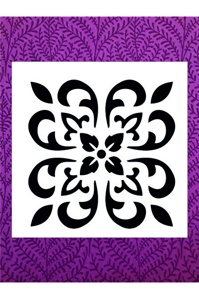 Stencilsarayi STENCİL SARAYİ BOYAMA ŞABLON DAMASK ÇİNİ MANDALA - 1315 ÖLÇÜ 80X80