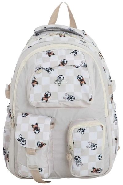 Uniquetrenders Unisex Waterproof Checkered Colorful Backpack School Bag