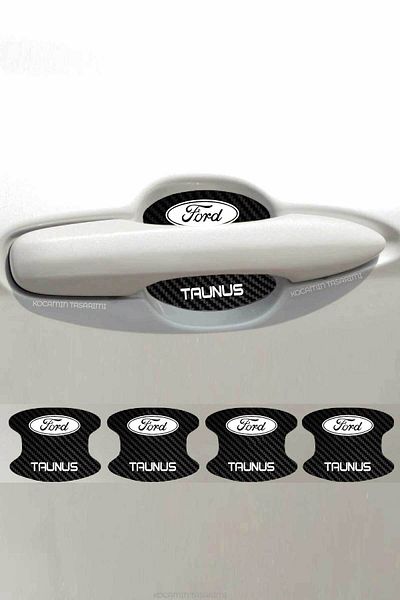Kocamın Tasarımı طقم فويل بنمط كربون مكون من 4 قطع لطراز Ford Taunus - واقي للخدش داخل الباب