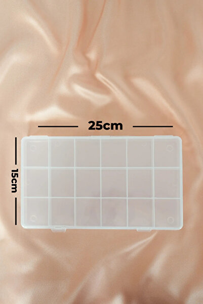 Rotanev 18 Bölmeli Kapaklı Takı Kolye Boncuk Ilaç Küpe Yüzük Kutusu Düzenleyici Organizer