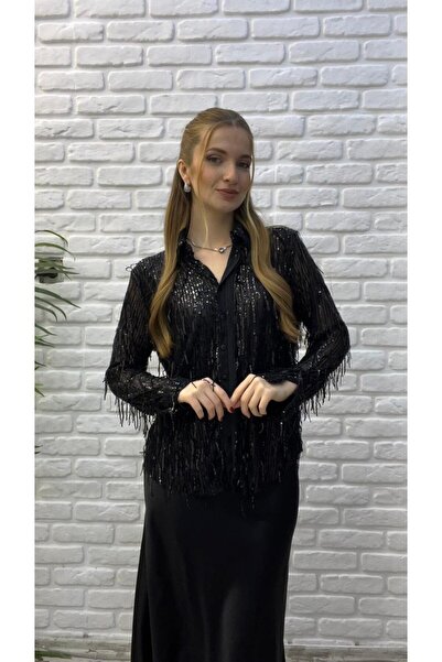 CATTLEYAS Püsküllü Payet gömlek