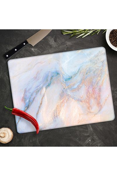 FatiFat Supreme Marble Look |   Glass Cutting Board - Glass Cutting Board |   20X30 cm