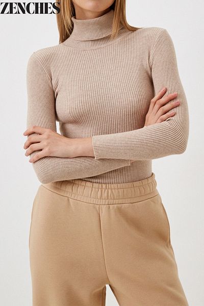 ZENCHES Slimfit Turtleneck Sweater