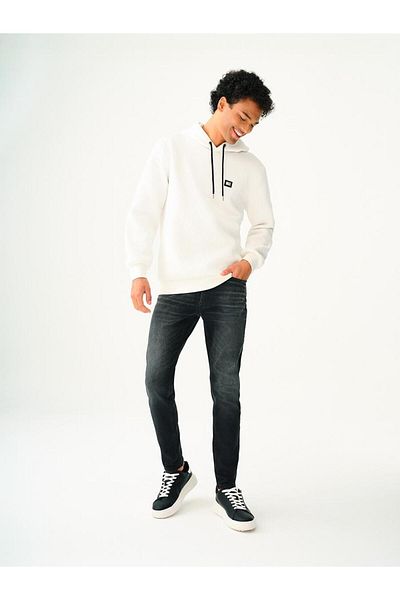 Loft Men's Regular Fit White Sweatshirt Lf 2037308