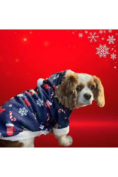 MİNİŞ PET BUTİK Miniş Xmas Deer Small-Medium Breed Dog Christmas Sweatshirt
