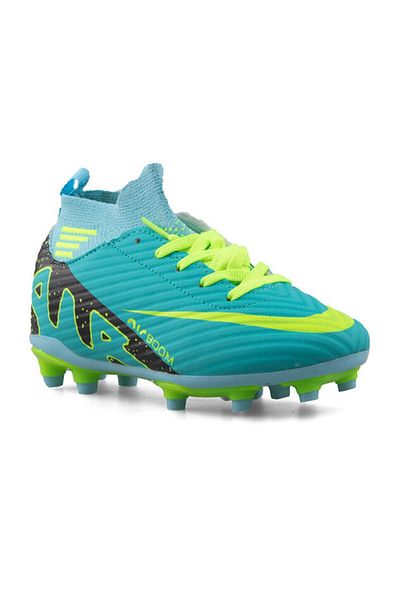 LALİGA Laliga Air Unisex Football Boots - for Carpet, Field and Grass Floor, with Socks, Turquoise-Purple
