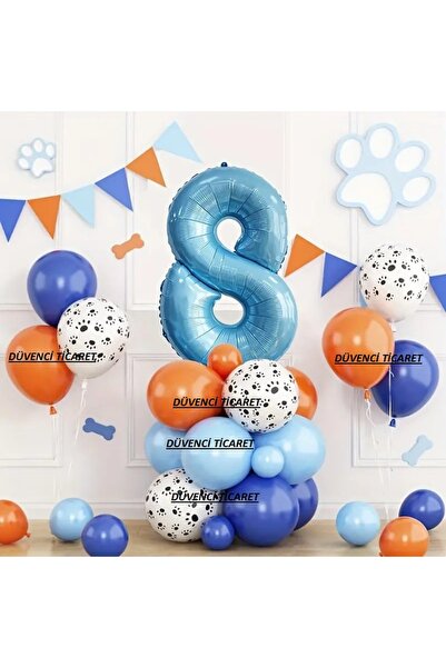 DÜVENCİ TİCARET ΣΕΤ ΜΠΑΛΟΝΙΩΝ ΓΕΝΕΘΛΙΩΝ ΜΕ ΜΠΛΕ ΑΡΙΘΜΗΤΙΚΑ ΣΧΕΔΙΑ ΚΑΙ ΜΠΑΛΟΝΙ...