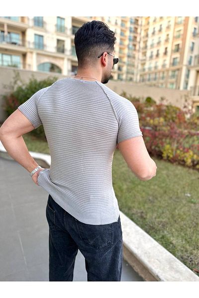 elkumoda Πλεκτό Τρίκo T-shirt - Ποδηλατικό, Αεριζόμενο, Μη Ιδρωμένο, Slim Fit Στενή κοπή T-shirt