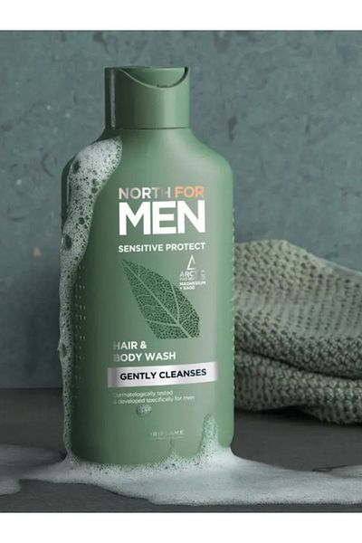 Oriflame North for Men Sensitive Protect Hair & Body Wash Gel 44376