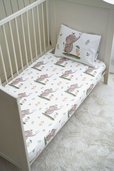 Pithy Cute Friends Organic Cotton Satin Single Fitted Sheet Set (90X190+20) - Lovely Friends