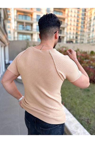 elkumoda Πλεκτό Τρίκo T-shirt - Ποδηλατικό, Αεριζόμενο, Μη Ιδρωμένο, Slim Fit Στενή κοπή T-shirt