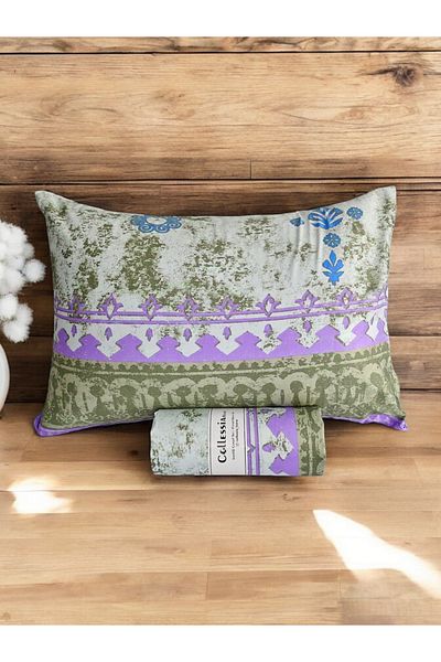 CollessiaHome 100% Cotton Satin Single Bohemian Fitted Elastic Sheet Set Sheet Set