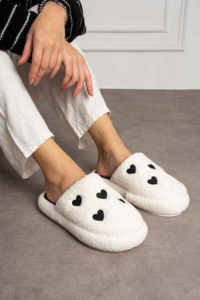 STOCON Red Embroidered Women's House Slippers - Fluffy Dowry Bundle 3 Pack