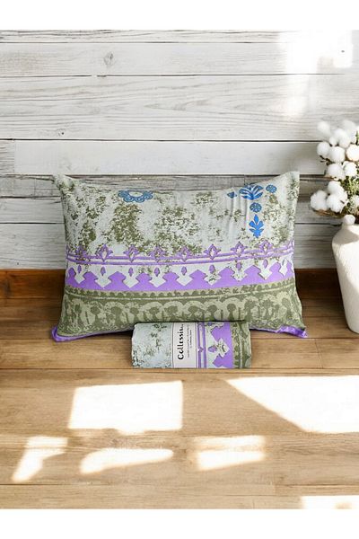 CollessiaHome 100% Cotton Satin Single Bohemian Fitted Elastic Sheet Set Sheet Set