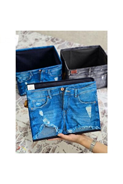 farist 1 Adet Katlanır Giysi Çekmecesi Saklama Kutusu Hurç jean desenli