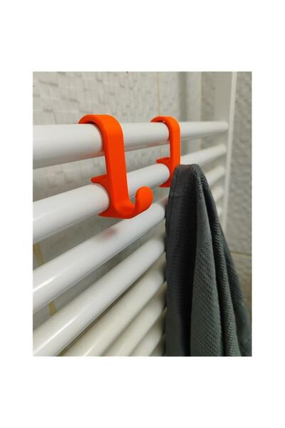 Havlupan Askısı Havlu Askılık 4 Adet Turuncu Renk