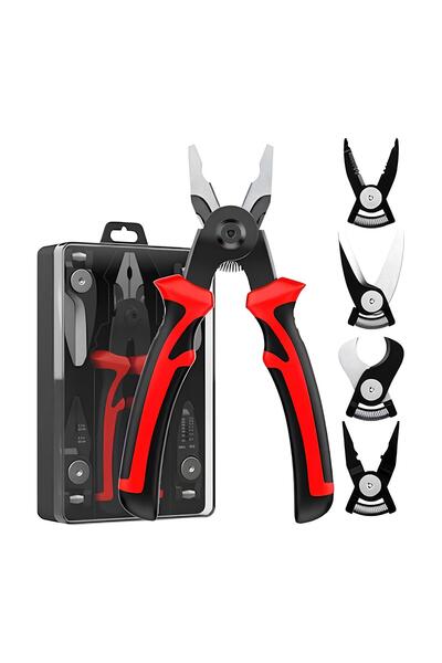 Millian 5 Başlıklı Pense Seti Kablo Pensesi Çok Amaçlı Fonksiyonlu Değiştiril...