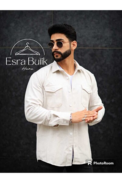 Mavi Sima Cămașă Lumberjack pentru bărbați Jachetă albă cu șapcă cu buzunar d...