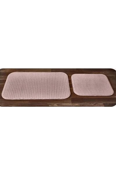Sesli Bathroom Mat Set - Mat Set - Toilet Seat Set 2 Pieces