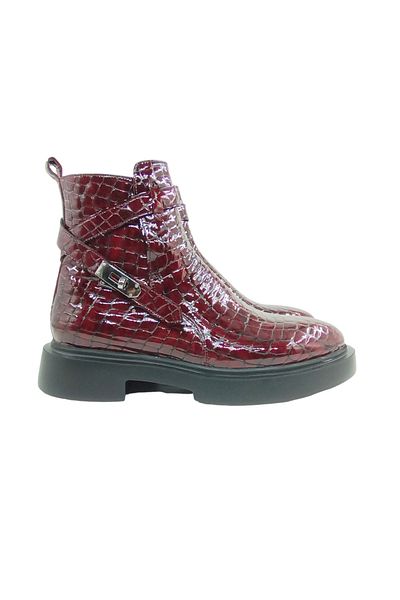 Oneka Shoes 12401455   Men's Casual - Claret Red Crocodile, Lock Buckle Bag