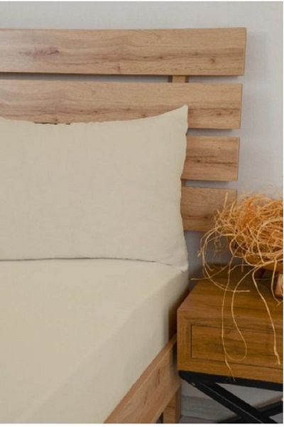 GENÇEV HOME COLLECTİONS Single 100X200 Delux Cotton Satin Fitted Sheet+1 Pillowcase