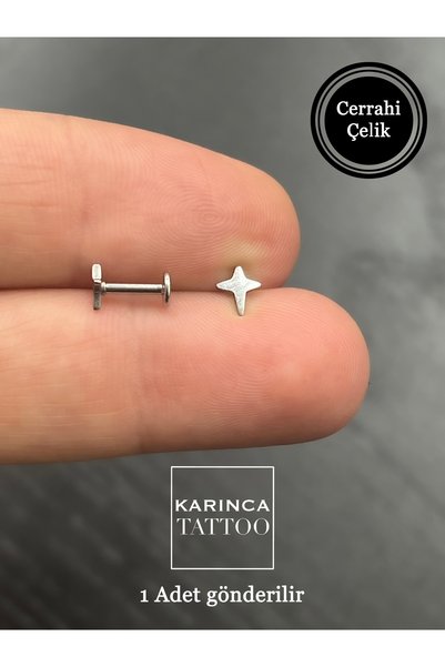 Karınca Piercing Zarif Yıldız Tragus Helix Flat Conch Kulak Piercingi