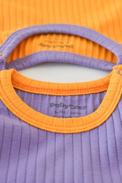 BabyCosy Body fără mâneci 2 bucăți pentru bebeluși și nou-născuți - 95% bumbac organic și 5% elastan, Csyr4102