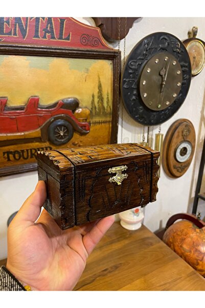 ANTİKA AYAL Ahşap sandık 15,5 cm