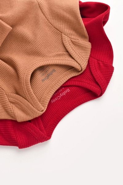 BabyCosy Body pentru bebeluși cu mânecă lungă din 2 piese, țesătură modală 50% - bumbac organic 50%, seria pentru bebeluși și nou-născuți - Csym