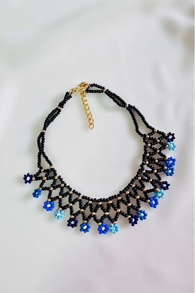 PETEK AKSESUAR Flower Anklet - Beaded Handmade