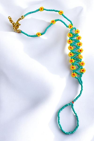 PETEK AKSESUAR Bead Embroidery - Handmade Flower Shahmeran