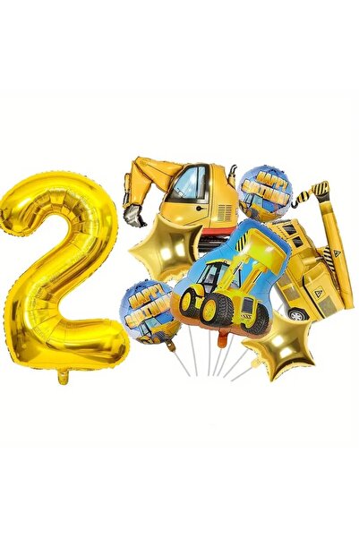 DÜVENCİ TİCARET İŞ MAKİNALARI TEMALI FOLYO BALON SET