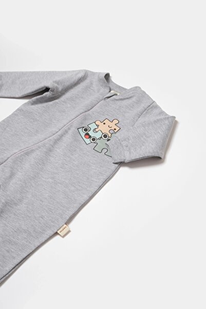 BabyCosy Baby Zippered Romper, 100% Organic Cotton, Baby and Newborn Series, Winter Collection - Csy8028