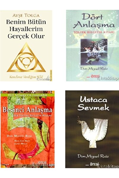 Destek Yayınları Benim Bütün Hayallerim Gerçek Olur-Dört Anlaşma-Beşinci Anlaşma-Ustaca Sevmek 4 KİTAP