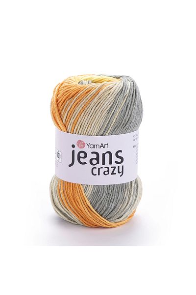 Yarnart Jeans Crazy - Μαρμάρινο Χειροποίητο Πλεκτό Νήμα Ebruli-8210